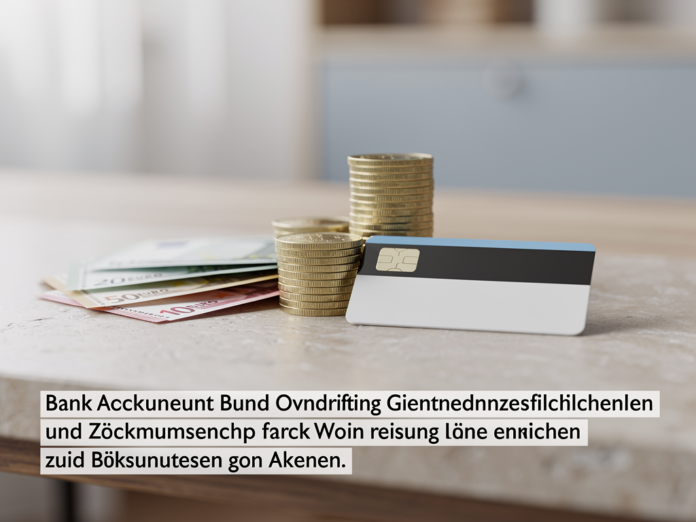 Illustration eines Kontostands im Minus zur Erklärung der Kontoüberziehung Bedeutung