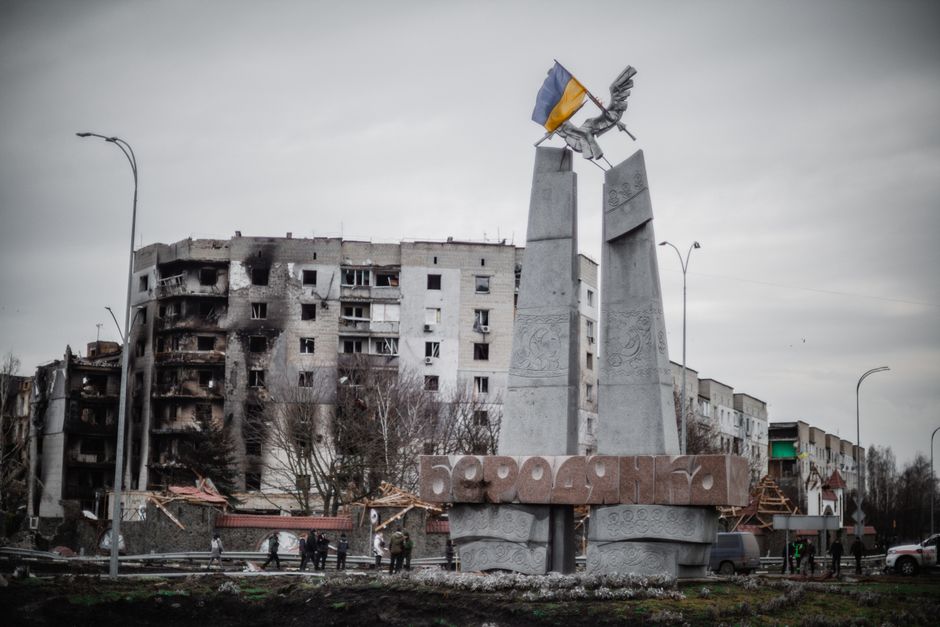 Minenräumer in der Ukraine bei der Arbeit