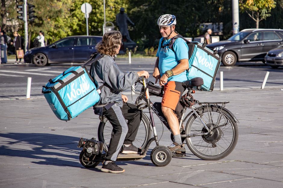 Pendler auf dem Weg zur Arbeit