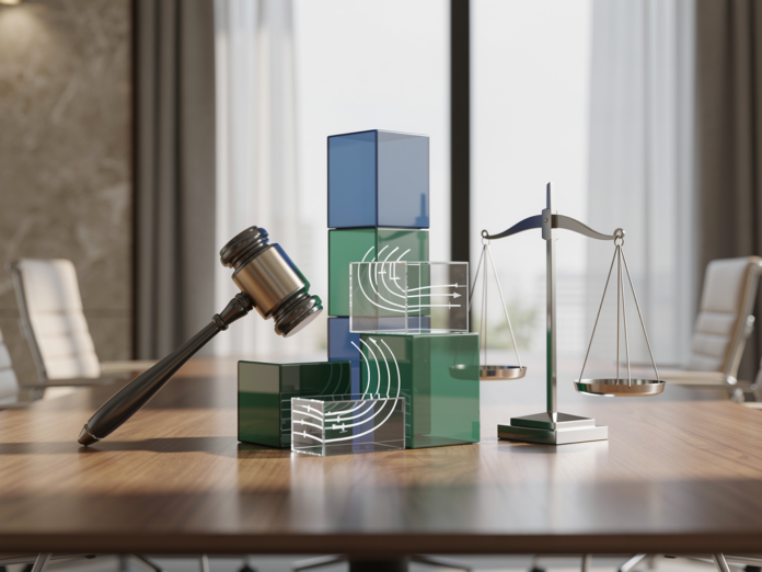 Jurist prüft Vertragsunterlagen zur rechtlichen Absicherung strukturierter Finanzierungen