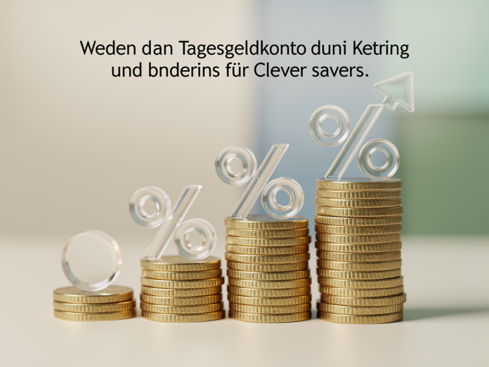 Illustration eines flexiblen Tagesgeldkontos mit variablen Zinsen für clevere Sparer