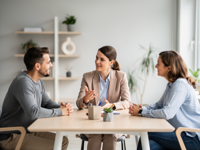 Versicherungsagent berät Kunden individuell und vermittelt passende Versicherungslösungen