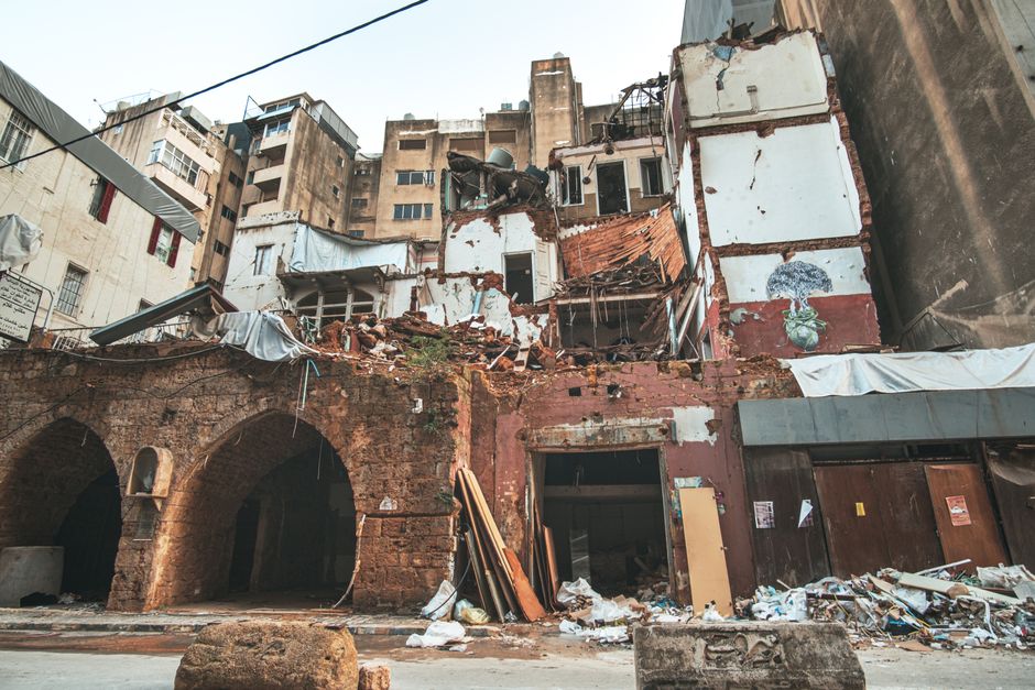 Zerstörte Gebäude im südlichen Libanon