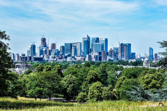 Bürotürme in Canary Wharf, London