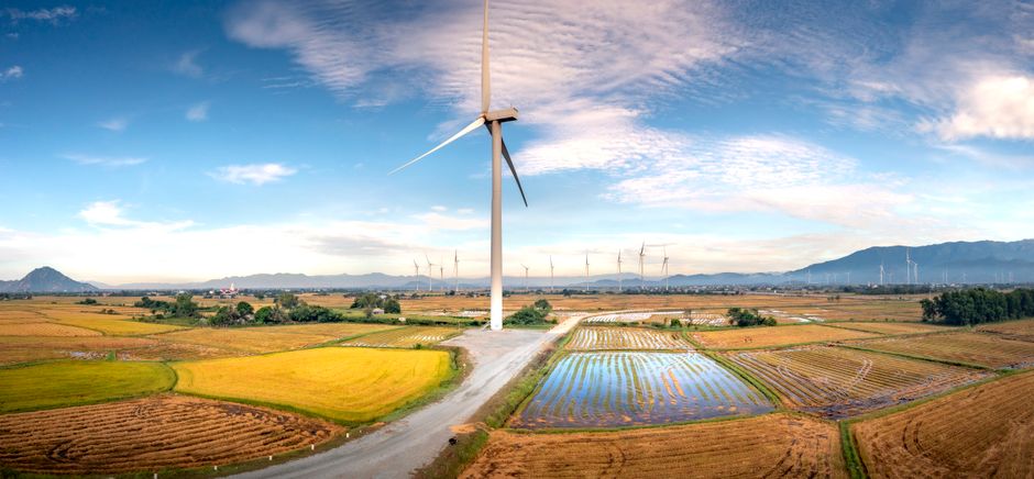 Vestas Windkraftanlagen im Einsatz