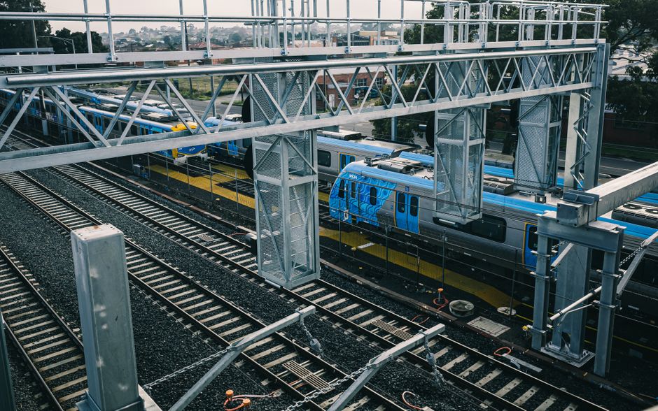 Bauarbeiten an der Bahnstrecke Leipzig-Zwickau