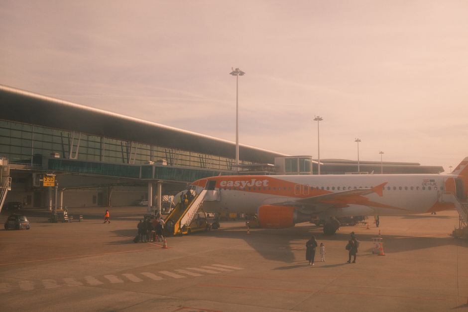 easyJet Flugzeug im Abflug
