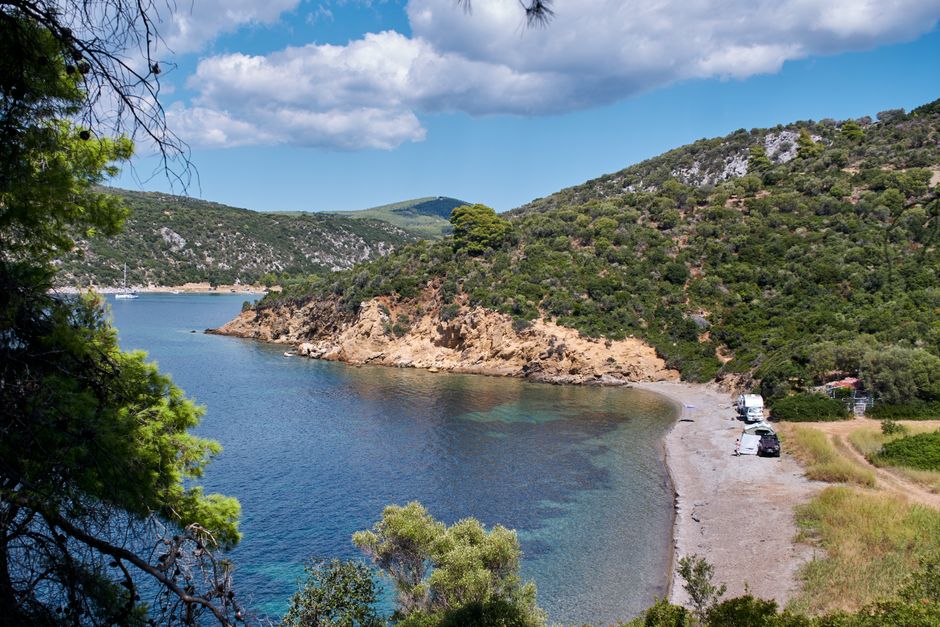 Evakuierung während des Waldbrandes auf Chalkidiki