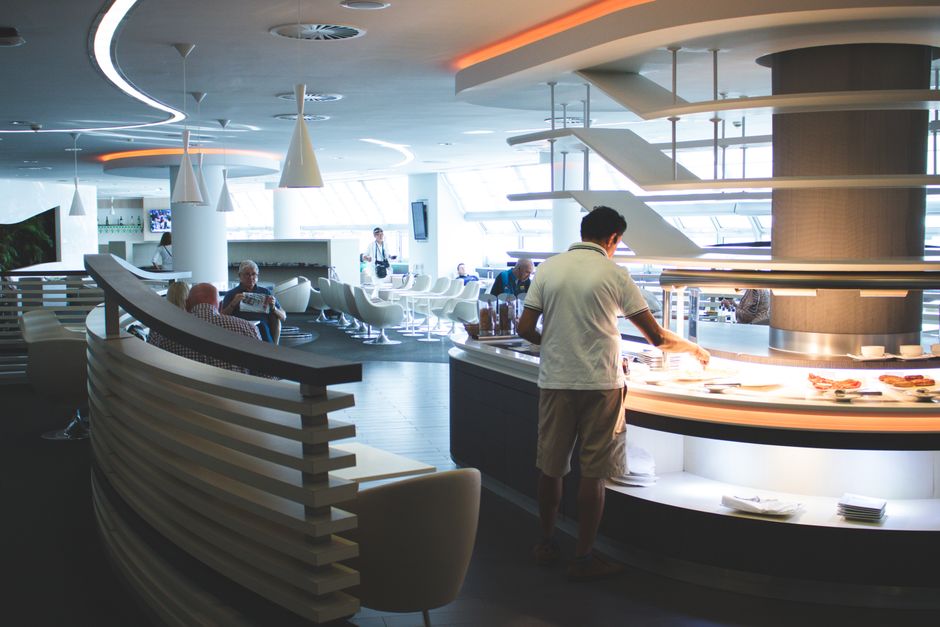 Exklusive Lounge im Flughafen