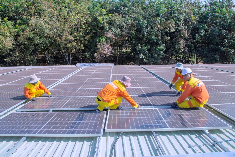 Photovoltaikanlage auf einem Dach