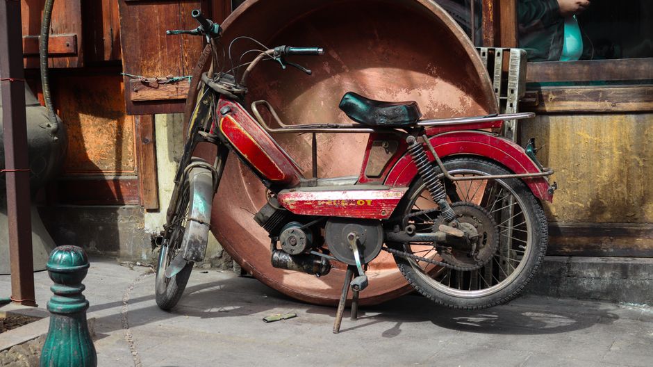 Simson-Mopeds auf der Straße