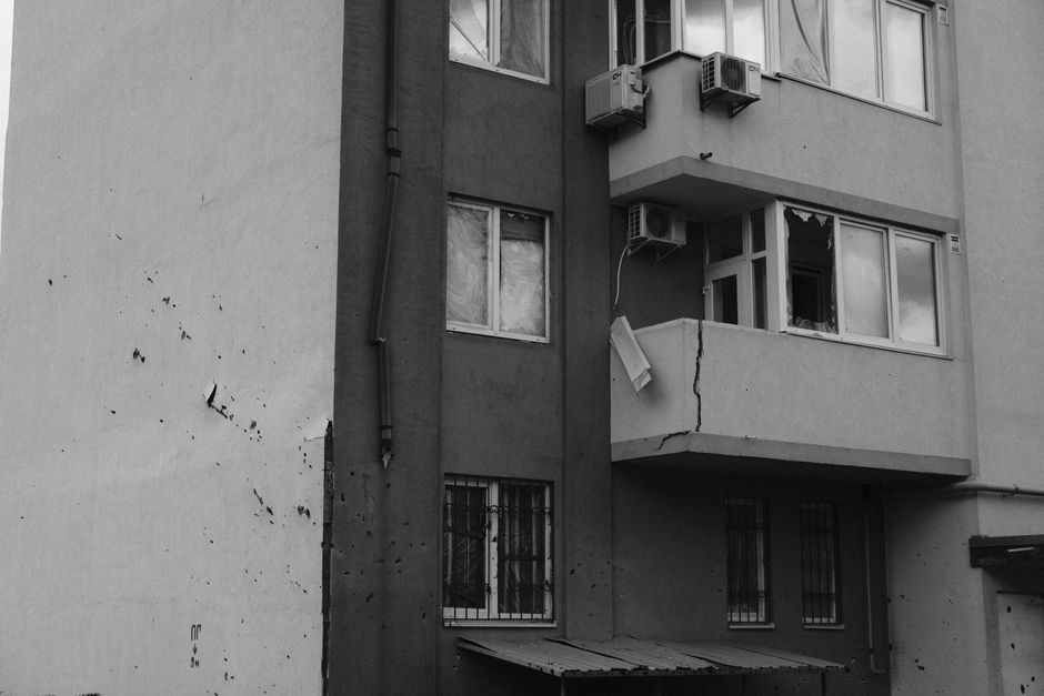 Zerstörung nach dem Drohnenangriff bei Kiew
